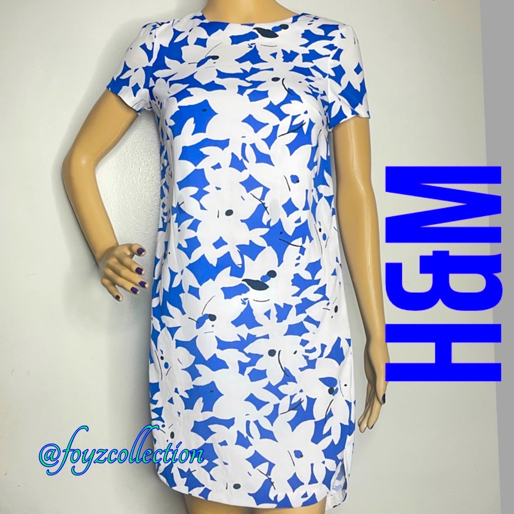 H&M Blue and White Floral Maxi Dress